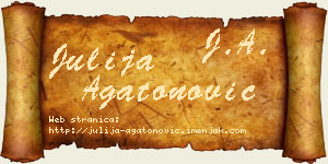 Julija Agatonović vizit kartica